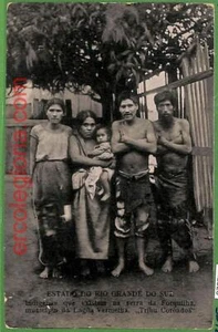 ah2820 - BRAZIL - VINTAGE POSTCARD Postal Antigua - Rio Grande - Indios ETHNIC - Picture 1 of 1
