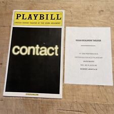 CONTACT June 2002 Broadway Playbill & ROBERT ARMITAGE Understudy Slip! STROMAN