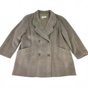 Vintage west German made alpaca wool mohair blend overcoat Uk 16ish - Picture 1 of 9