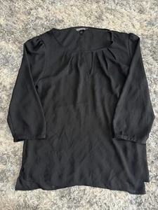 Express Black Blouse Sz M Career Office - Picture 1 of 3