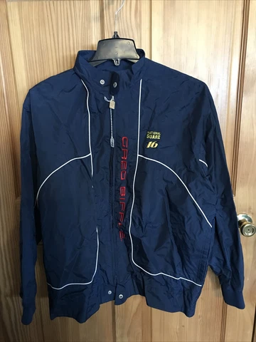 National Guard 16 Greg Biffle, Men’s Sz Large Navy Windbreaker Jacket. (NJ-534) Cover
