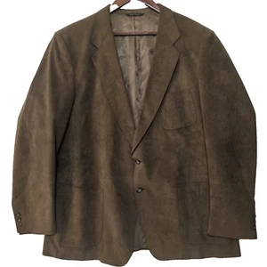 Kingsridge Imperial Barths Brown Suede Blazer Sport Coat Jacket 50" Chest USA - Picture 1 of 16