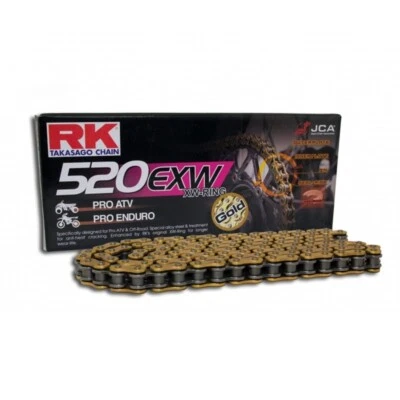 RK 520 EXW X-Ring Enduro ATV MX Motocross Motorbike Chain - 120 links Gold - image 1 of 3