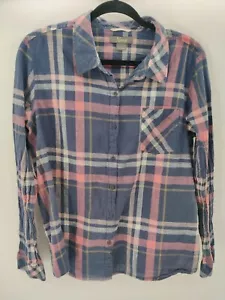 NATURAL REFLECTIONS Hemd Damen XL kariert Knopfleiste Bluse Oberteil blau rosa weiß - Bild 1 von 9