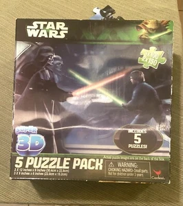 Star Wars Super 3D 5 Jigsaw Puzzle Pack 100 & 150 Piece Puzzles - Picture 1 of 6