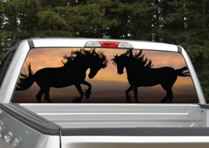 Wild Horses Sunset Silhouette Rear Window Decal Graphic for Truck SUV - Picture 1 of 3