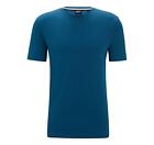 Boss T-Shirt Aus Jersey Baumwolle mit Logo Thompson 50468347 Blau Öl