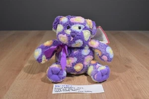 Animal Adventure lila Teddybär mit Herzen 2012 Sitzsack Plüsch (310-1230-1) - Bild 1 von 5