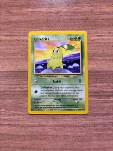 Pokemon - Chikorita - 53/111 - Common - Unlimited Edition - Neo Genesis - LP - Picture 1 of 2