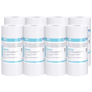 8 Pack 5 Micron 10x4.5" Big Blue Sediment Water Filter Whole House RO Cartridges - Picture 1 of 12