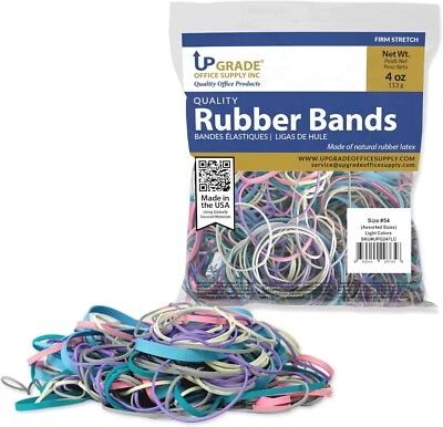 UPGRADE OFFICE SUPPLY INC Upgrade Office Supply UPG247LC Rubber Bands, Size #54, 1/4 lb. Bag, Assorted ...