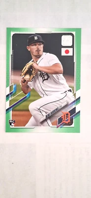 2021 Topps Japan Edition Jade Green - Parallel Beau Burrows RC # 16 SERIAL 54/75 - Image 1 of 4
