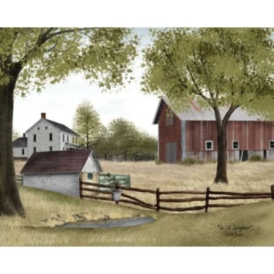 Billy Jacobs Canvas Print THE OLD SPRINGHOUSE 12"x16"  Country Farm - Image 1 of 2
