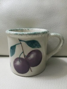Hartstone Pottery Coffee MUG Fruit Salad Cherry 14 oz Ohio USA Large 3 3/4" Tall - Picture 1 of 10
