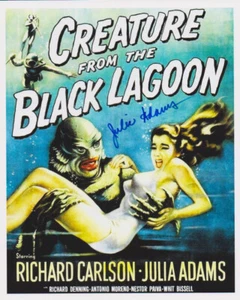 JULIE ADAMS signed CREATURE FROM BLACK LAGOON 8x10 mit coa GILL-MAN MINI-POSTER - Bild 1 von 1