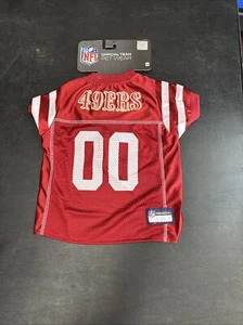 NFL San Francisco 49ers Pet Jersey Red Mesh Size Medium - Picture 1 of 4