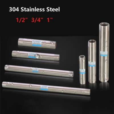 304 Stainless Steel 1/2" 3/4" 1" BSP Male Threaded Pipe Fittings for Water Pipe - Image 1 of 4