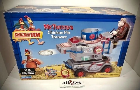 VINTAGE 2000 PLAYMATES CHICKEN RUN MR TWEEDYS CHICKEN PIE THROWER ~ NIB Cover
