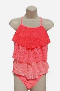 So Girls 2-Piece Tankini Swimming Suit Set Pink UV Protection Size 18 1/2 - Picture 1 of 7