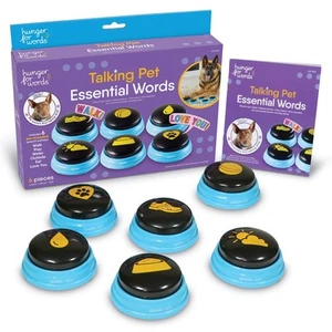 Talking Pet Essential Words - 6 Piece Set Pre-Recorded Speech Buttons for Dog... - Picture 1 of 9