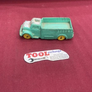 Oldtimer kastanienbraun Gummi grün LKW mit gelben Reifen Führerschein Teller #508 - Bild 1 von 6