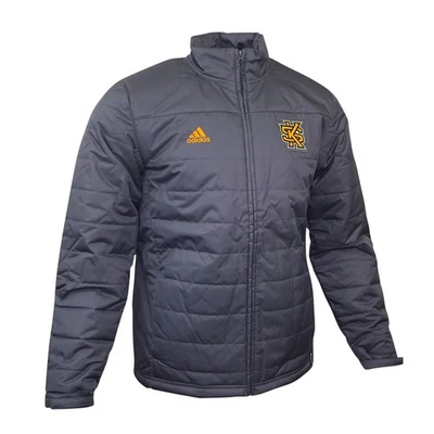 Chaqueta Kennesaw State Owls NCAA Adidas para hombre Climastorm gris transición lateral Foto 1 de 2