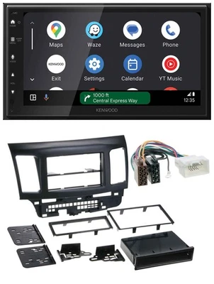 Kenwood DAB Bluetooth USB MP3 2DIN Autoradio für Mitsubishi EVO Lancer ab 08 - Bild 1 von 4