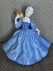 Vintage Ceramic Figure Ballroom Lady With Fan - Picture 1 of 4