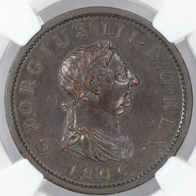 1806 Great Britain King George III Penny Soho Mint - NGC AU55BN - Image 1 of 4