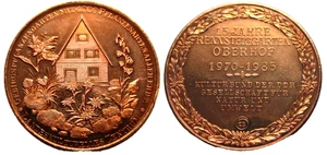 DDR Medaille Oberhof 15 Jahre Rennsteiggarten 1970 – 1985 - Picture 1 of 6