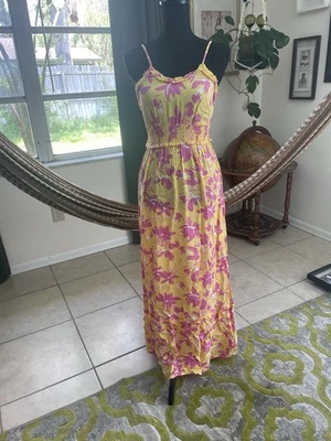 NWOT Jessica Simpson Yellow Floral Sleeveless Maxi Dress | Xs - Image 1 of 4