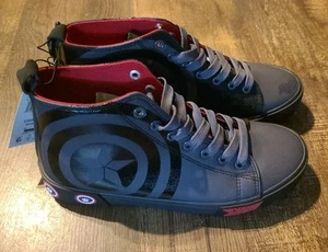 NWT Marvel Captain America Men's Hi-Top  Sneakers Size 8 10 11 - Picture 1 of 6
