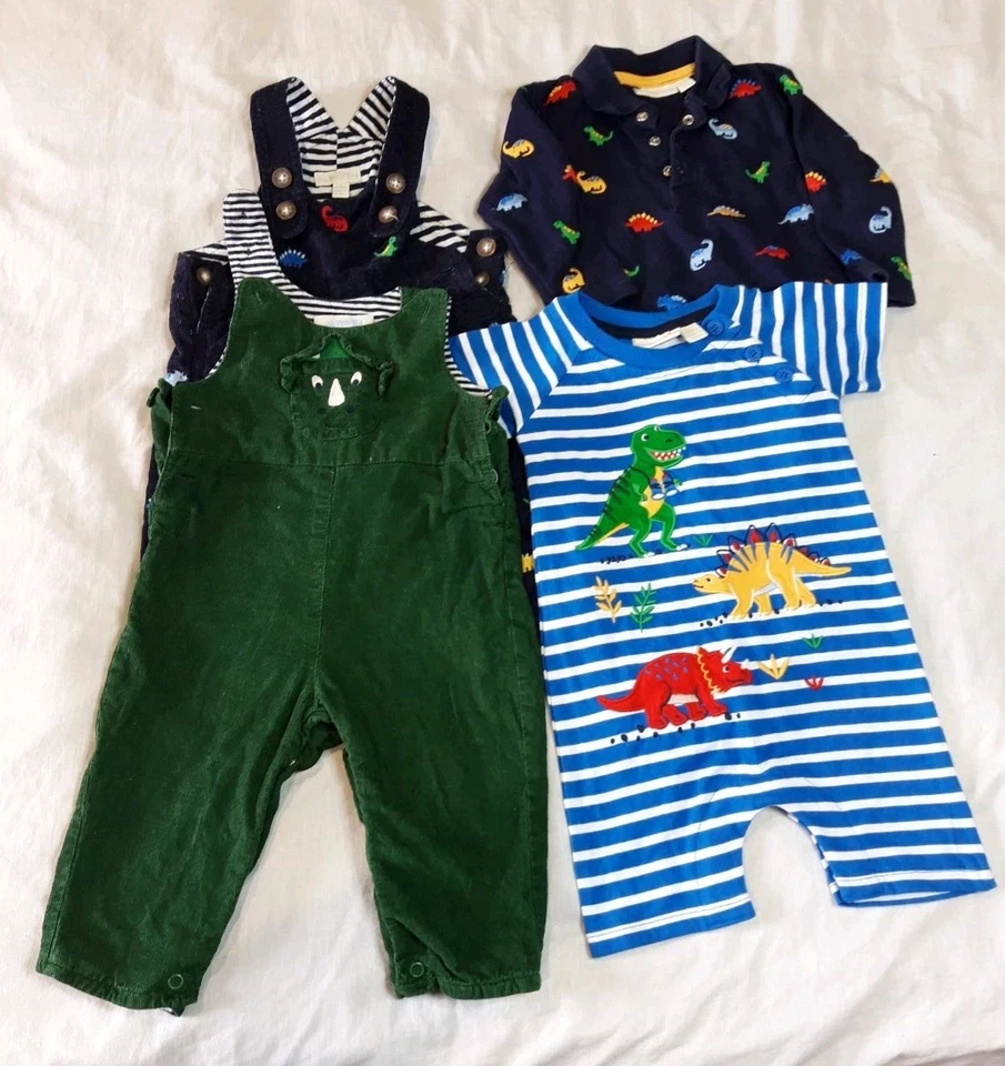 Jo Jo Mamam Bebe 3-6 Months Dinosaur Vest and Dungarees Sets 2 - Image 1 of 3