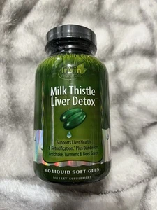 Irwin Naturals Milk Thistle Liver Detox Supports Liver Health, 60 Softgels 01/27 - Picture 1 of 3