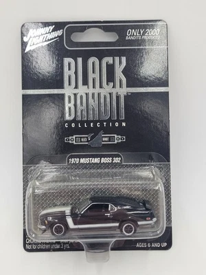 Ford Mustang Boss 302 Black Bandit 1970 Johnny Lightning diecast Foto 1 de 4