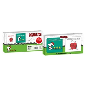PEANUTS SNOOPY MULTIPACK OF 12 CHRISTMAS CARDS - Picture 1 of 3