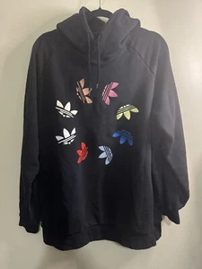Adidas Men’s Black Adicolor Shattered Trefoil Hoodie Sweatshirt Size 2XL VG - Picture 1 of 8