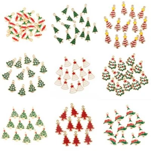 10 pezzi ciondoli per albero di Natale - ciondoli natalizi in lega di metallo fai da te creazione gioielli artigianato - Foto 1 di 21