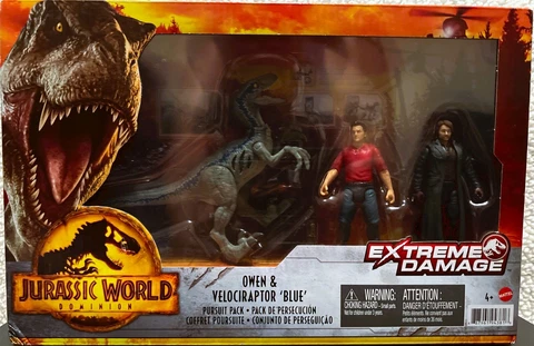 Jurassic World Dominion Owen and Velociraptor Blue (Mattel - New in Box) Cover