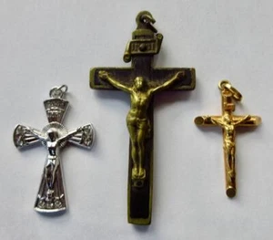 Crucifixes Set of Three Mixed Materials - Picture 1 of 1