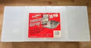 New 20 Pack Alpha Video VHS Video Tape Storage Cases Clear Hard Plastic - Picture 1 of 6