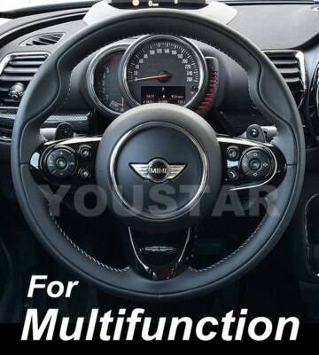 NEU Glanz Schwarz Lenkrad Bedienblenden Abdeckungen für Mini F54 F55 F56 F57 F60 - Bild 1 von 4