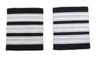 Pilot Captain, Silver Strips Epaulettes, Airline, First Officer 3 Bars R1737-03