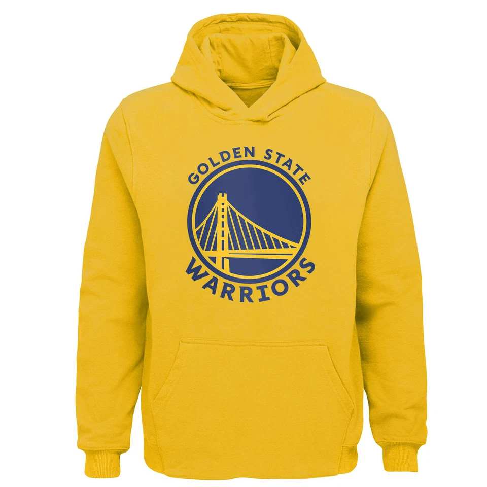 Sudadera con capucha Outerstuff NBA Boys Golden State Warriors logotipo principal, amarilla Foto 1 de 1