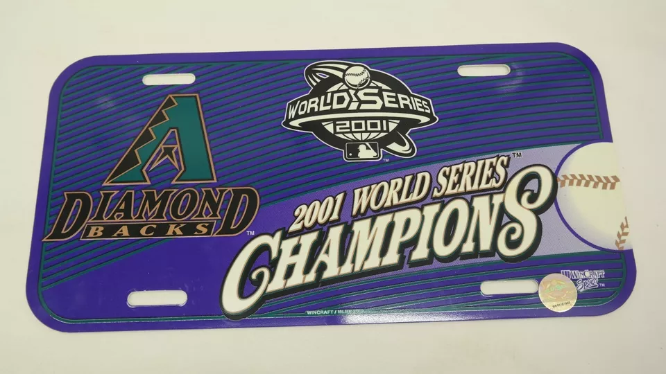 Arizona Diamondbacks 2001 World Series Champions Vanity Tag Plate   JR - Image 1 of 4