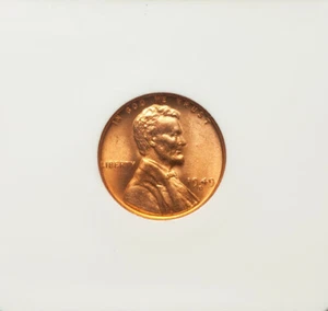 1949 D NGC Graded MS66 RED Lincoln Wheat Cent  - Bild 1 von 3