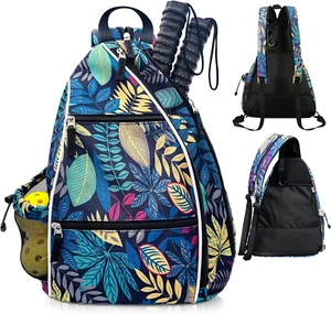 Pickleball Sling Bag Backpack for Men Women - Pickle Ball Sports Outdoor Indoor - Picture 1 of 12