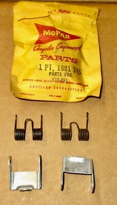 Mopar 1881745 generator brush spring pkg 1957, 1958, 1959-1960 Dodge, DeSoto NOS - Image 1 of 2