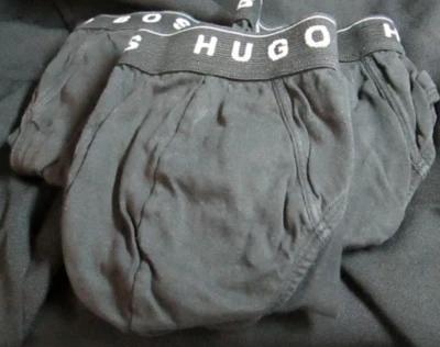 Set Of Three (3) Hugo Boss Men's Mini Continental Black Colored Briefs Size M - Image 1 of 3