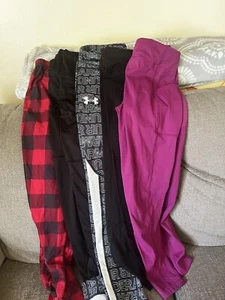 Girls Leggings Size Large Lot Of 5 Pairs - Picture 1 of 12